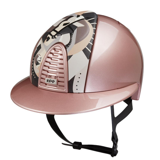 Pink equestrian helmet for women
