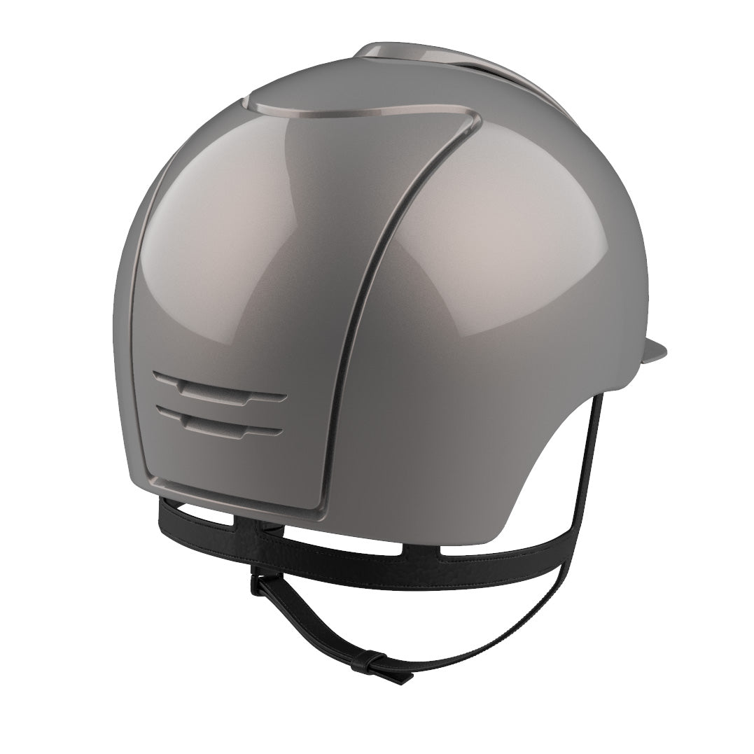 Grey equestrian helmet