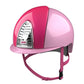 Pink equestrian helmet for cross country