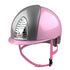 Pink eventing helmet