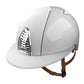 White polo visor riding helmet