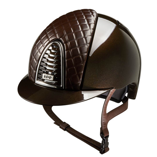 Brown horse riding helmet 