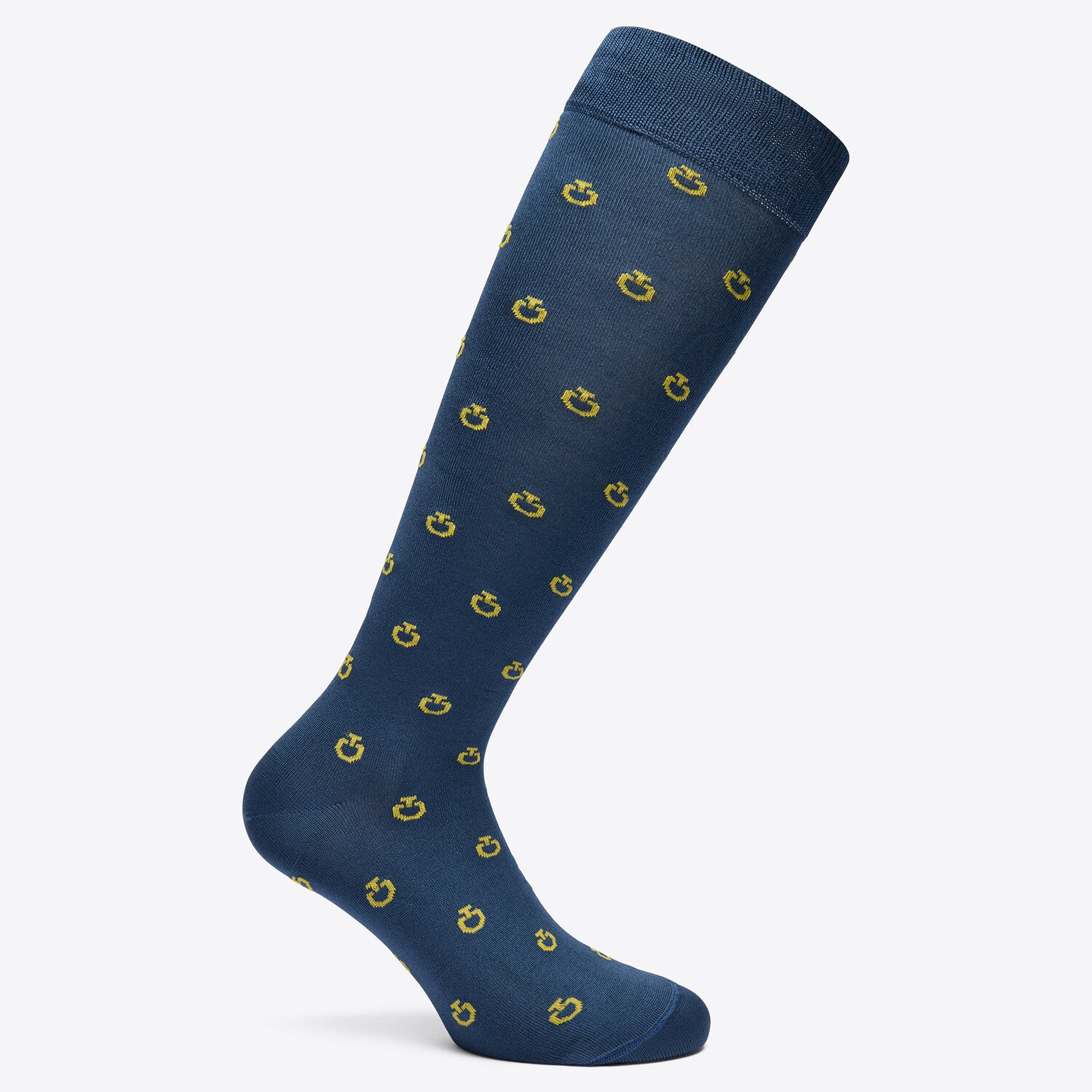 Cavalleria Toscana Riding Socks with Small CT logo in yellow