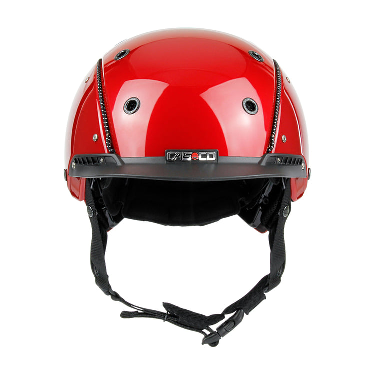 Red helmet for horse riding 