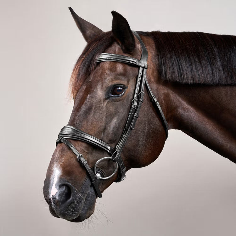    S-shaped headpiece to relieve pressure on your horse&