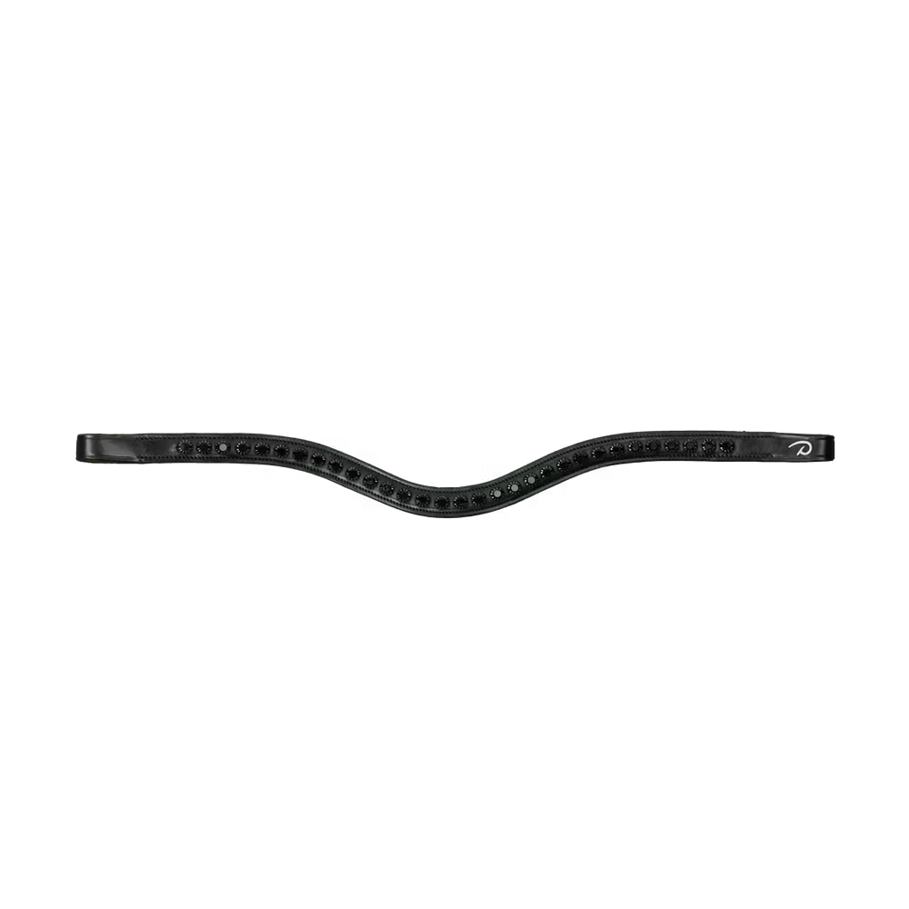 Black Swarovski V-Shaped Browband compatible with all bridles and double bridles of the New English Collection