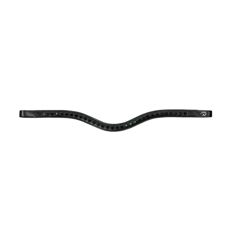 Black Swarovski V-Shaped Browband compatible with all bridles and double bridles of the New English Collection