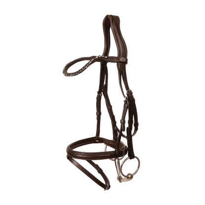 Premium equestrian bridle with crystal browband