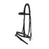 braided horse bridle black leather