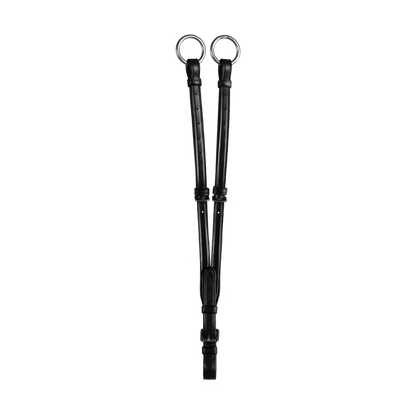 Black leather running martingale attachment