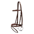 Brown training bridle with bit clips