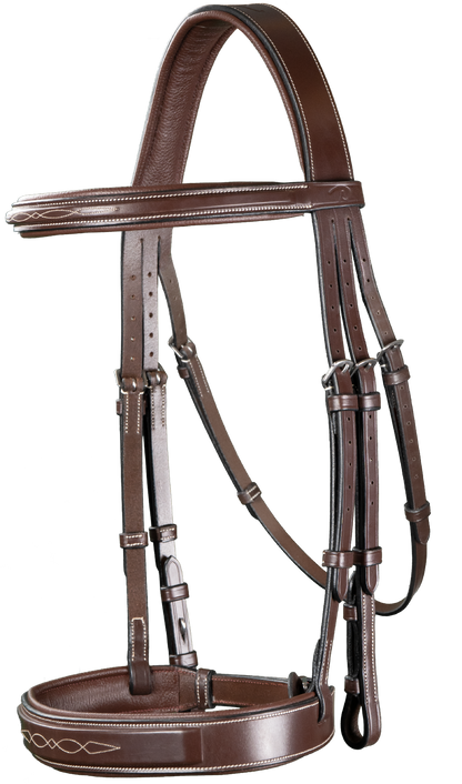 Extra wide noseband on hunter bridle