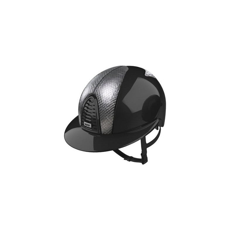 black silver riding helmet