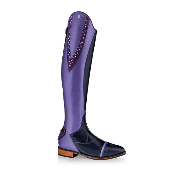 Purple horse riding boots
