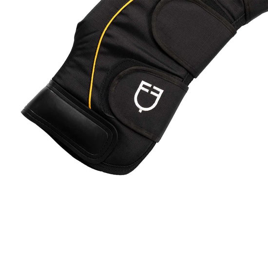Close up of transport boots overreach protection 