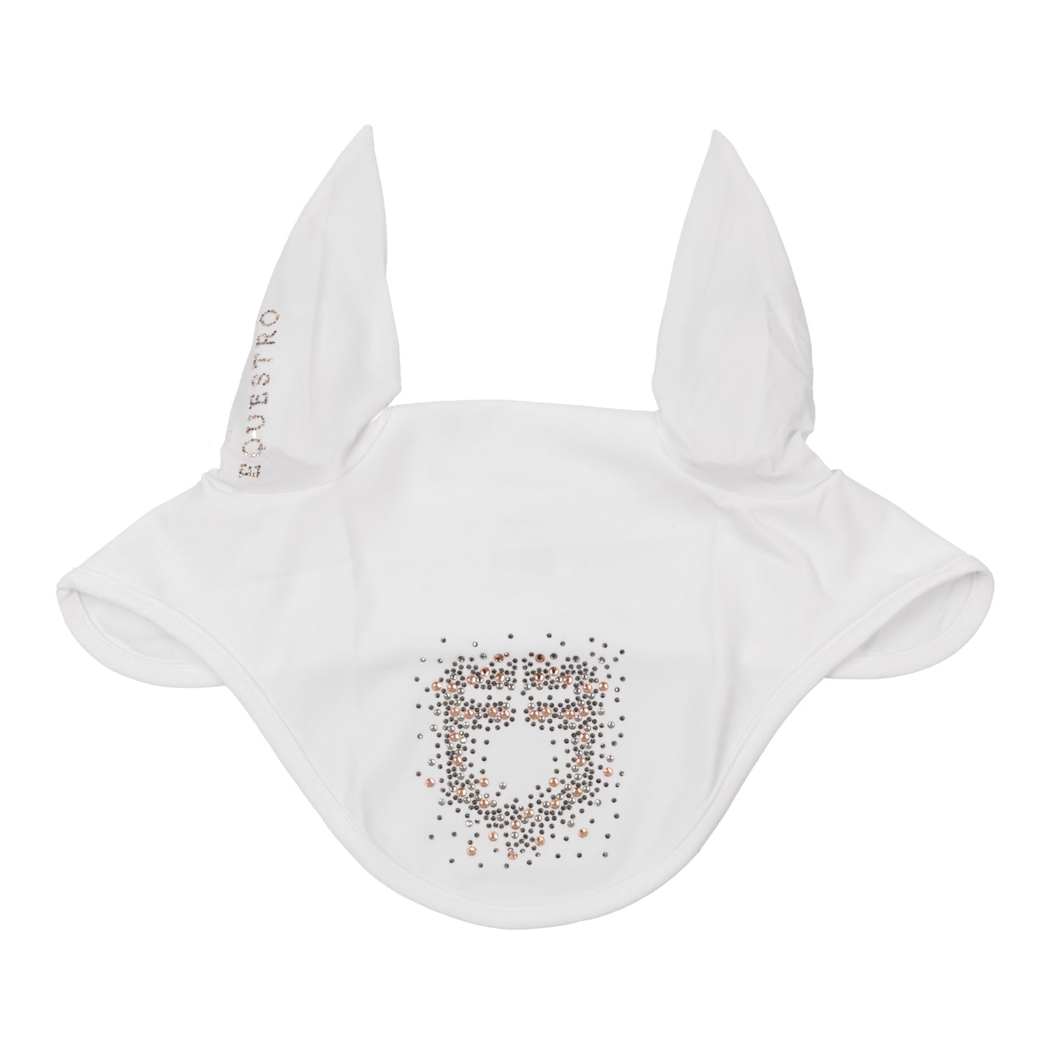 White ear bonnet for horses