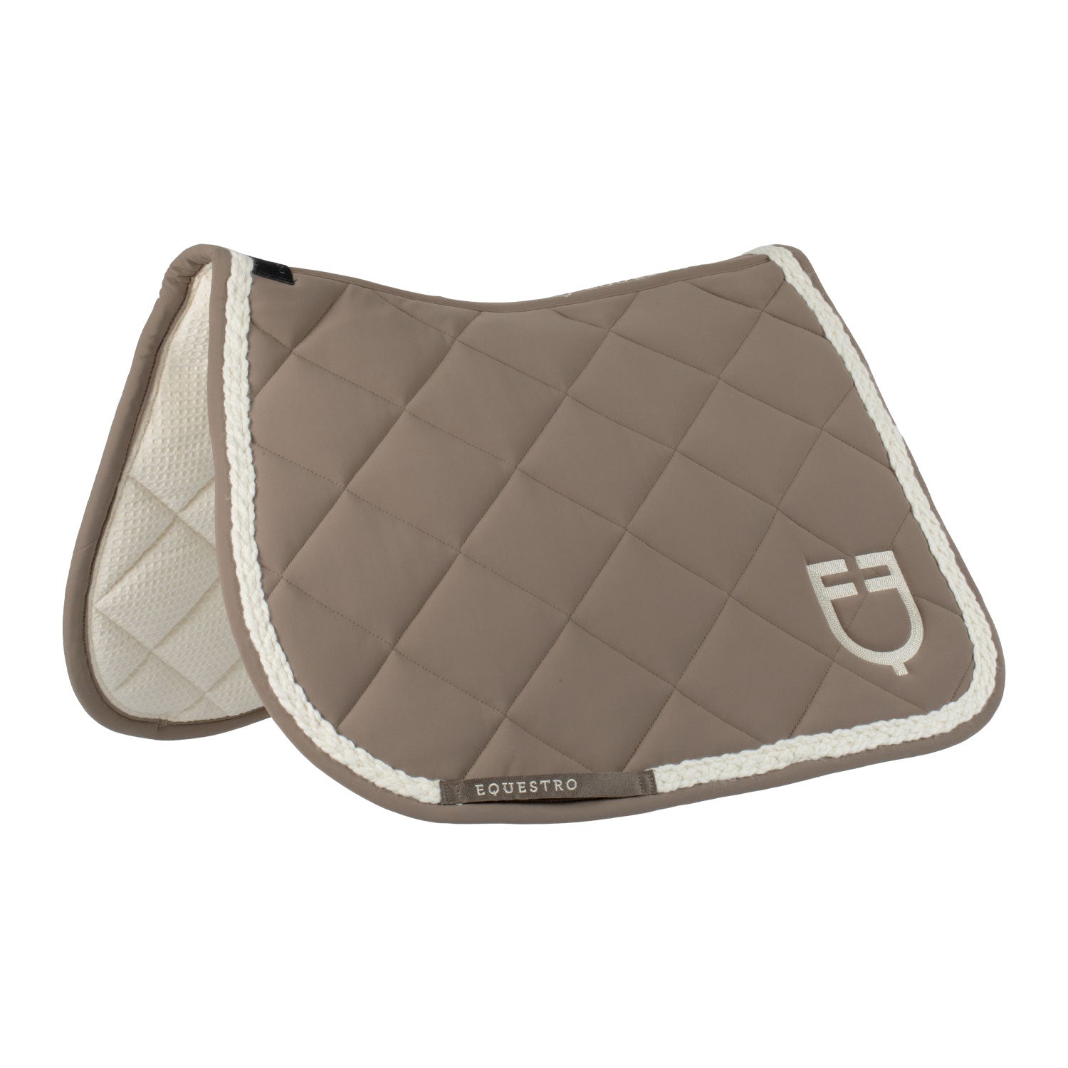 Diamond quilted saddle pad for horses walnut