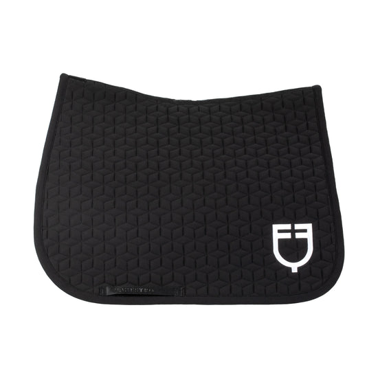 elegant cube quilted dressage pad for horse comfort black