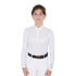 Quick-dry technical polo for young riders white