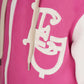 Girls Two Tone Hoodie with Front Zip - Chateau Rose/Antique White