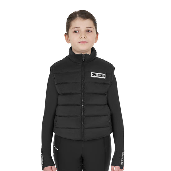 Breathable girls equestrian vest with side pockets
