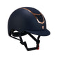 Navy and rose gold horse riding helmet