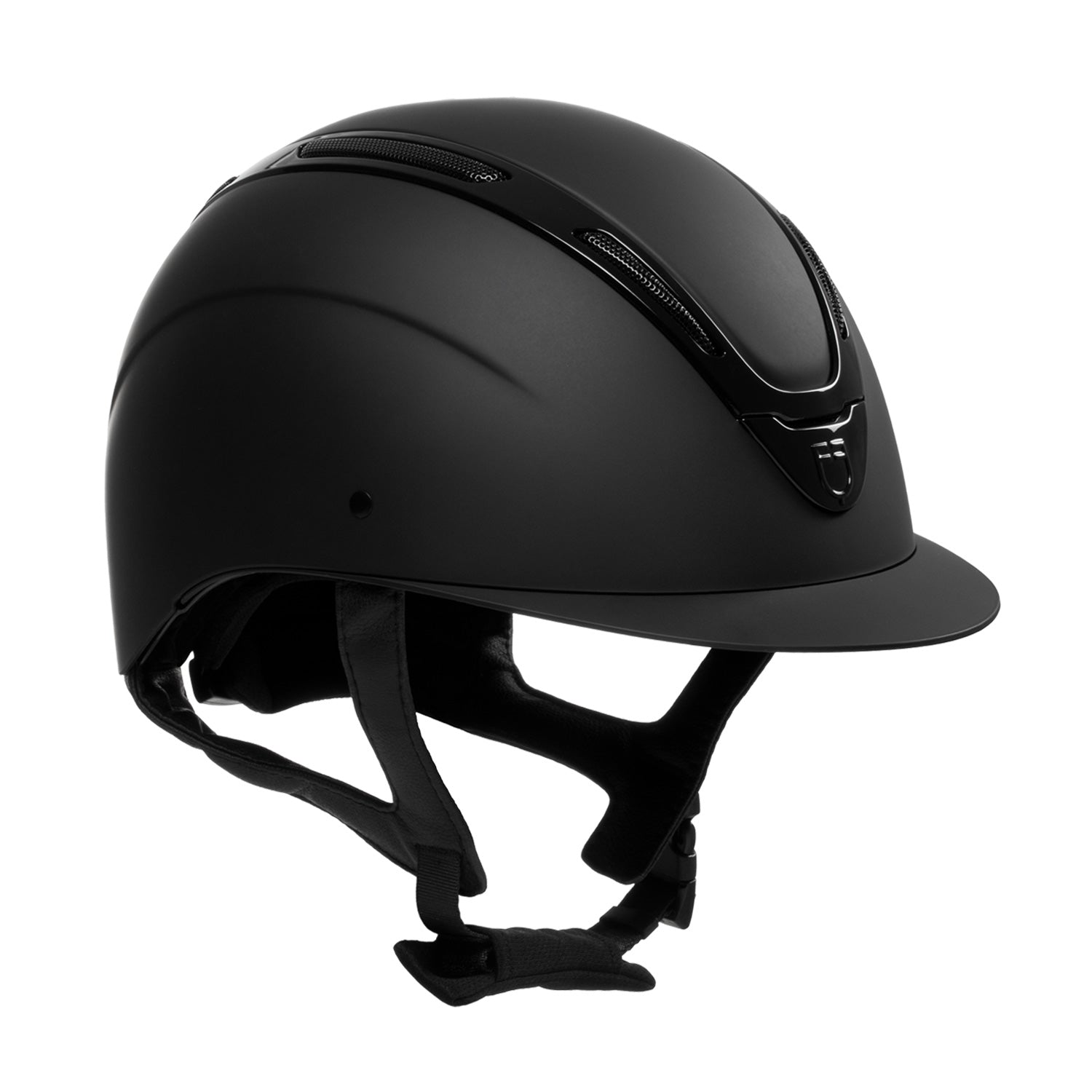 black matte riding helmet
