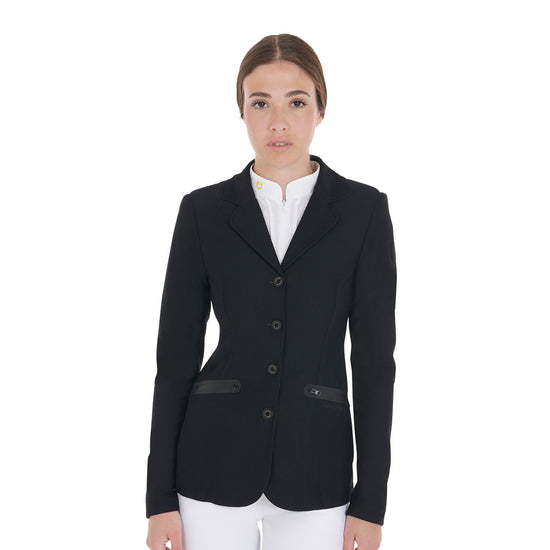 Perforated show jumping jacket for women