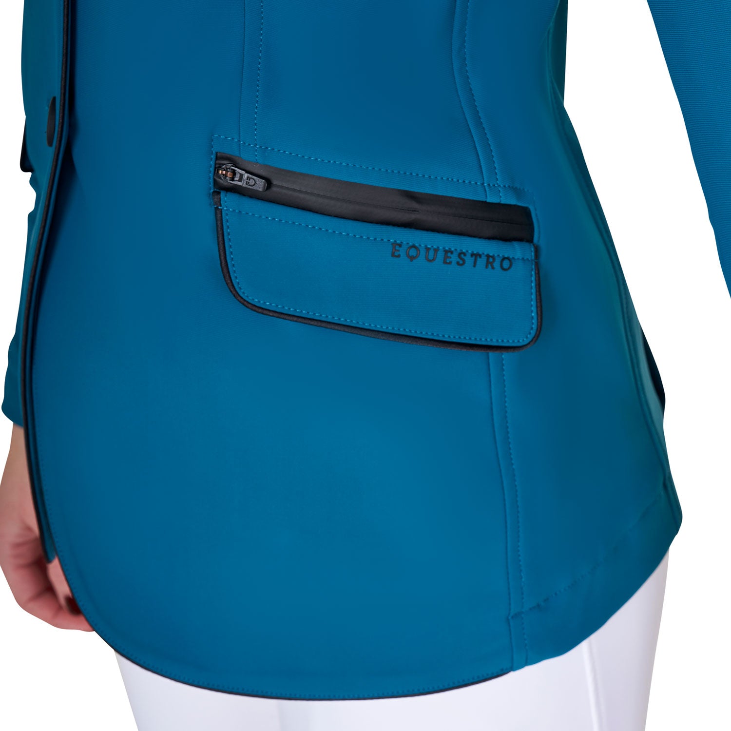 Teal equestrian competition jacket