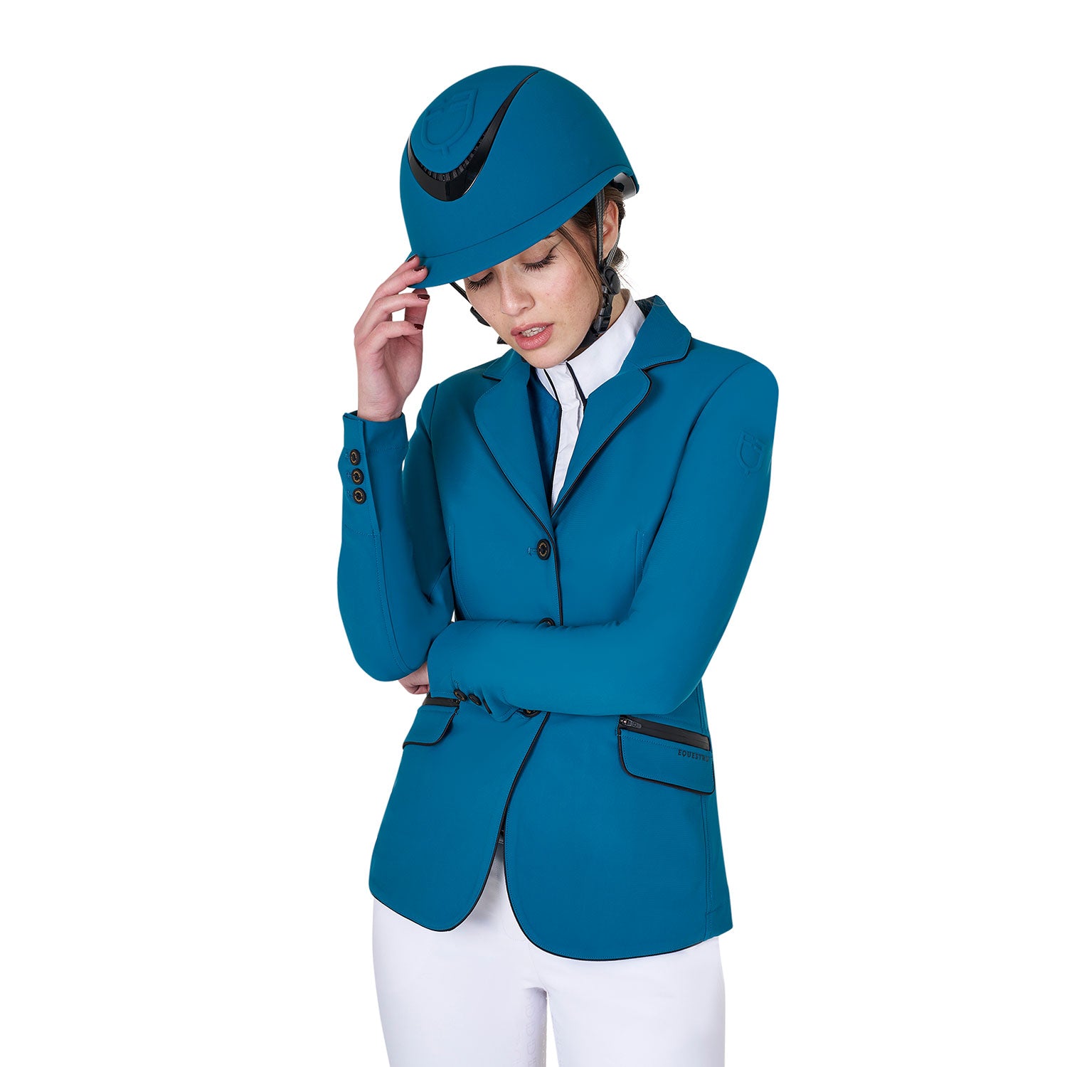 Equestro Show Jacket Blue Coral
