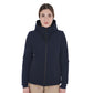 Equestro women’s water-repellent riding jacket with hoodie navy 
