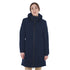 Equestro women’s water-repellent and windproof riding jacket with hoodie navy