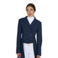 Equestro women’s rhinestone competition tailcoat in technical fabric navy