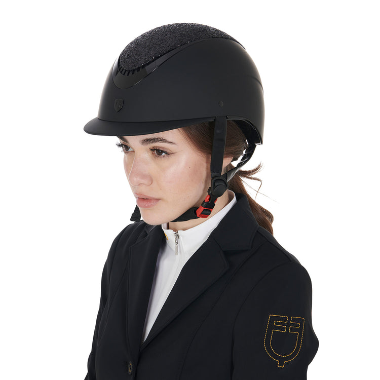 equestrian helmet with glitter