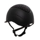 Luxury competition helmet with narrow visor black