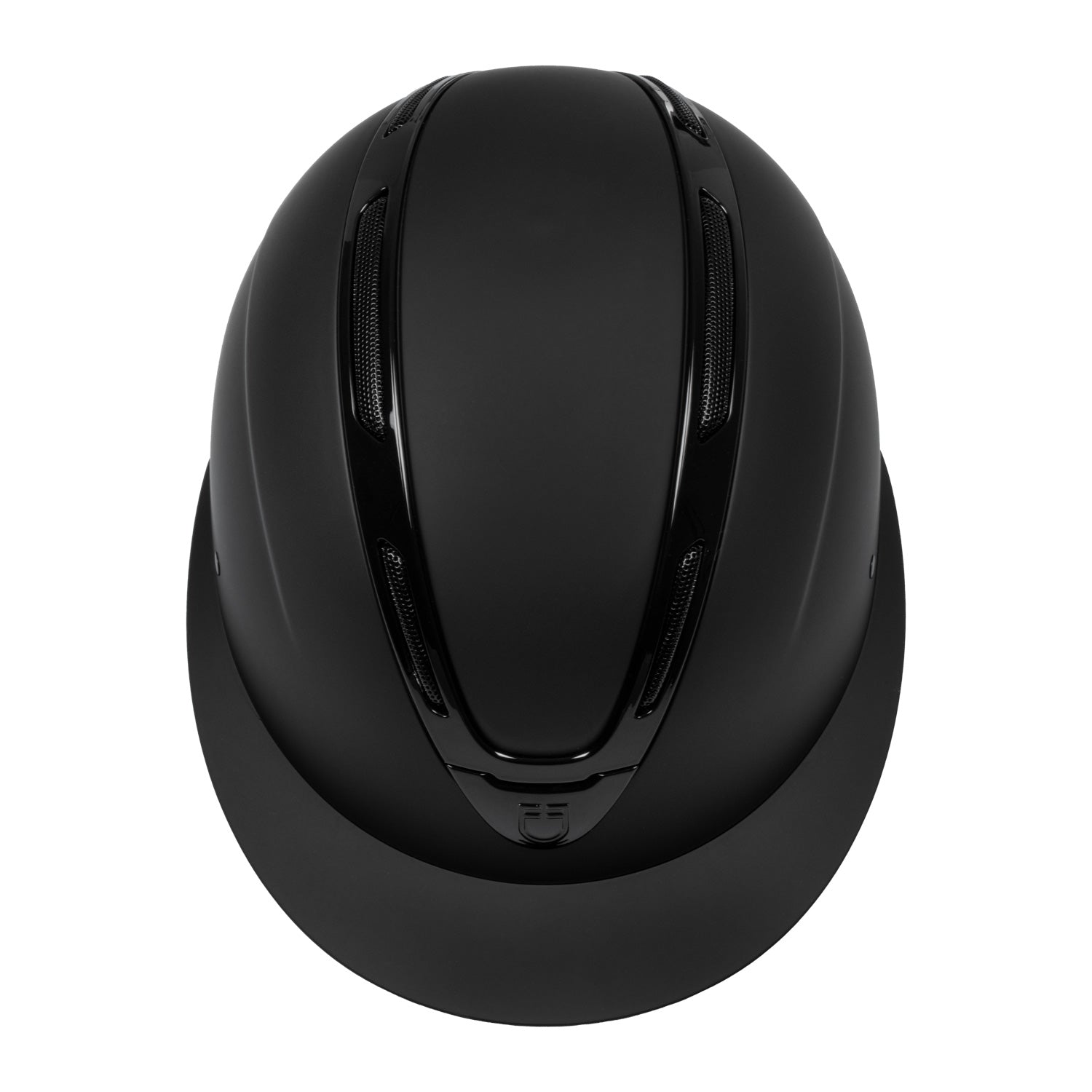 matte riding helmet with shiny detail