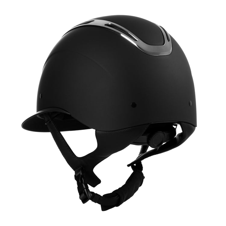 black and silver riding helmet