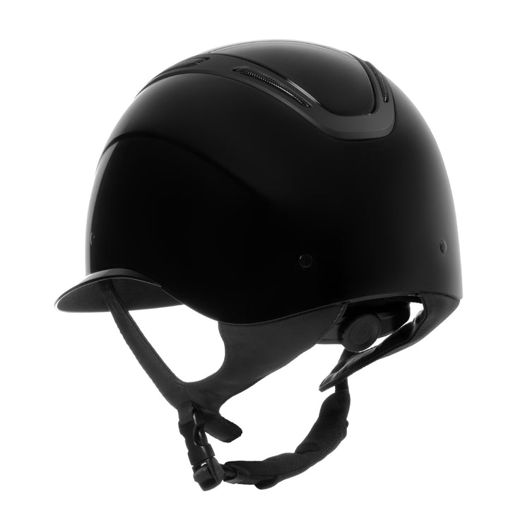 glossy shell riding helmet