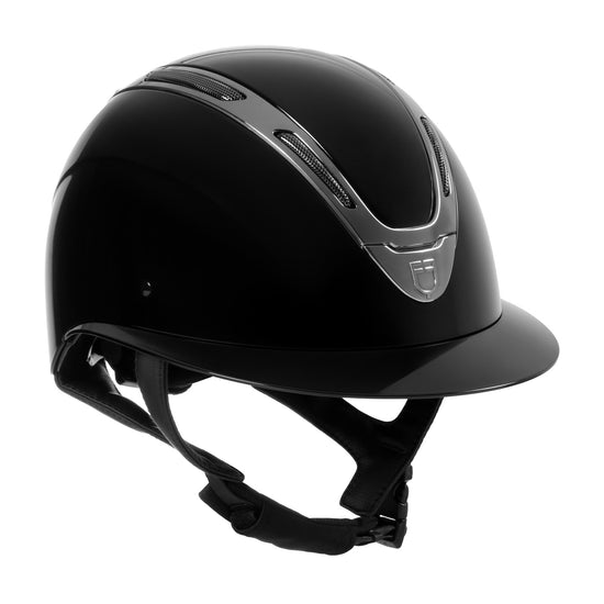 glossy riding helmet