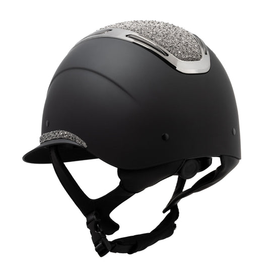 matte riding helmet with glitter