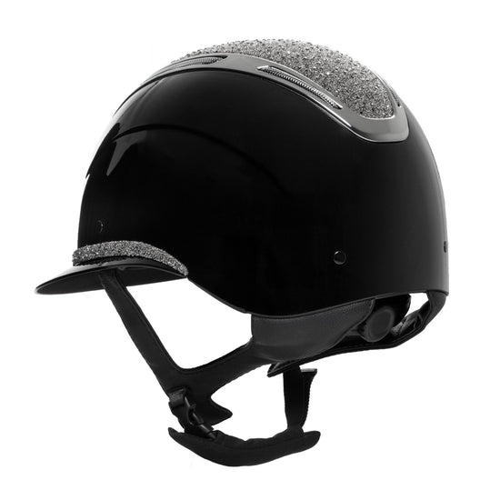 shiny riding helmet