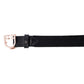 women’s elastic riding belt with rosegold buckle