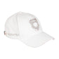 Adjustable cotton baseball cap for riders white
