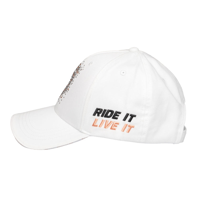 Stylish equestrian cap with sparkle logo