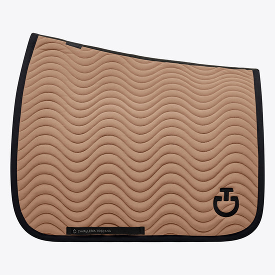 CT Quilted Wave Dressage Saddle Pad Biscuit