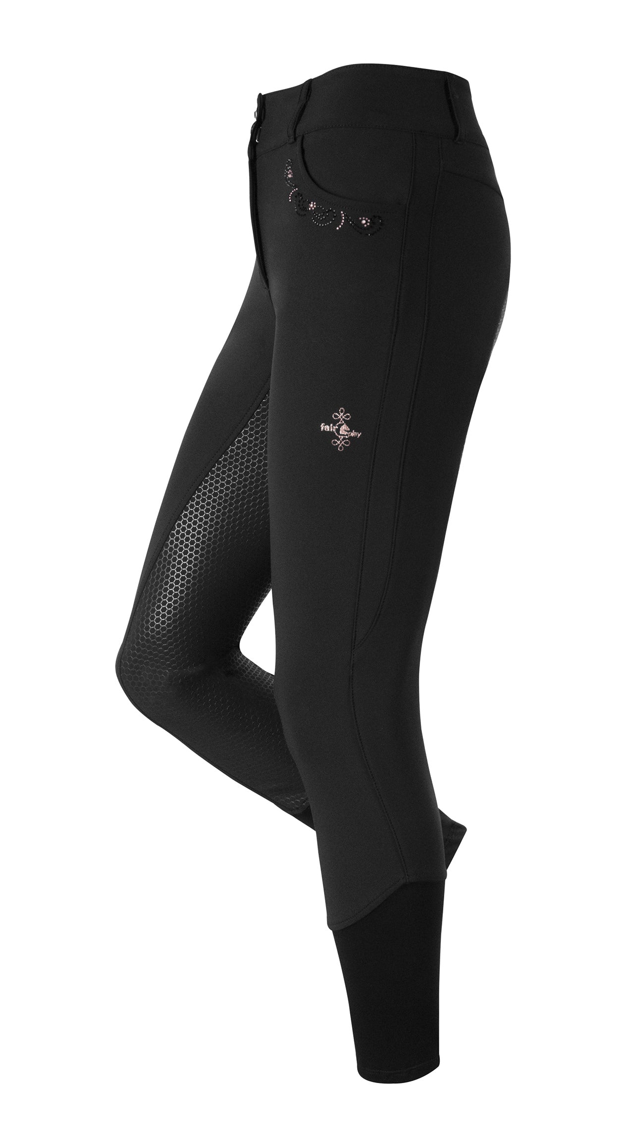 Fair Play Daisy Rose Gold Breeches Black
