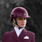 Burgundy colored dressage outfit