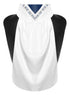 Dressage stock with navy and crystals