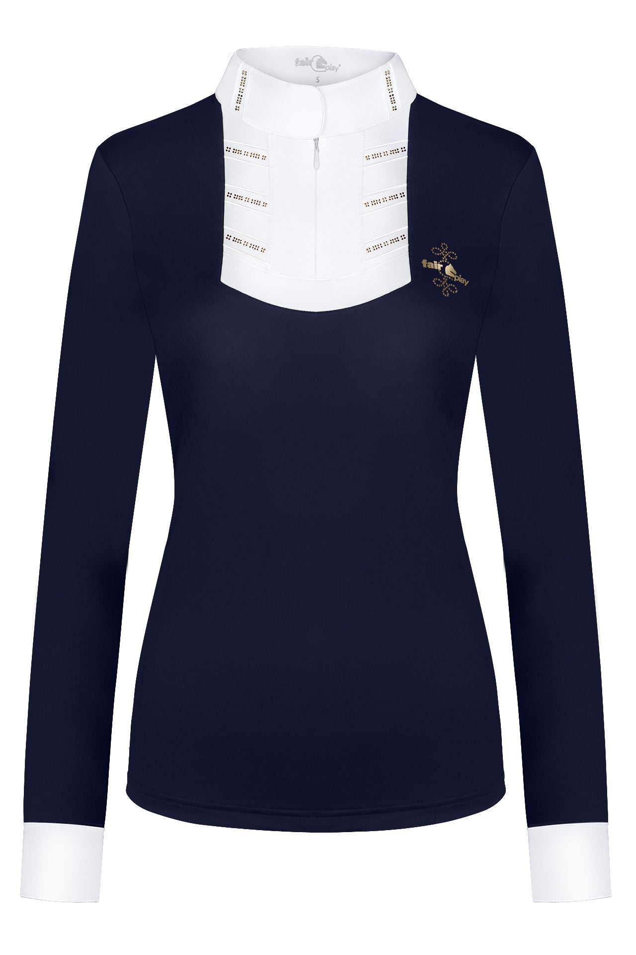 Fair Play Ingrid Vintage Gold Show Shirt Navy