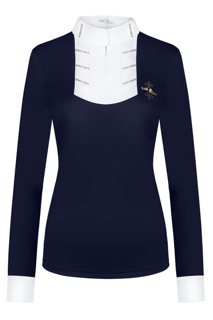 Fair Play Ingrid Vintage Gold Show Shirt Navy